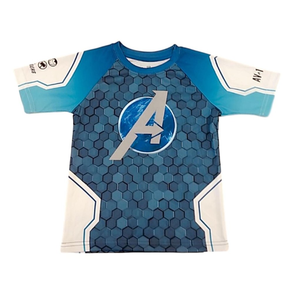 Marvel Boys Blue Avengers Thor Iron Man 1963 Superhero T-Shirt Tee Shirt XXL NWT